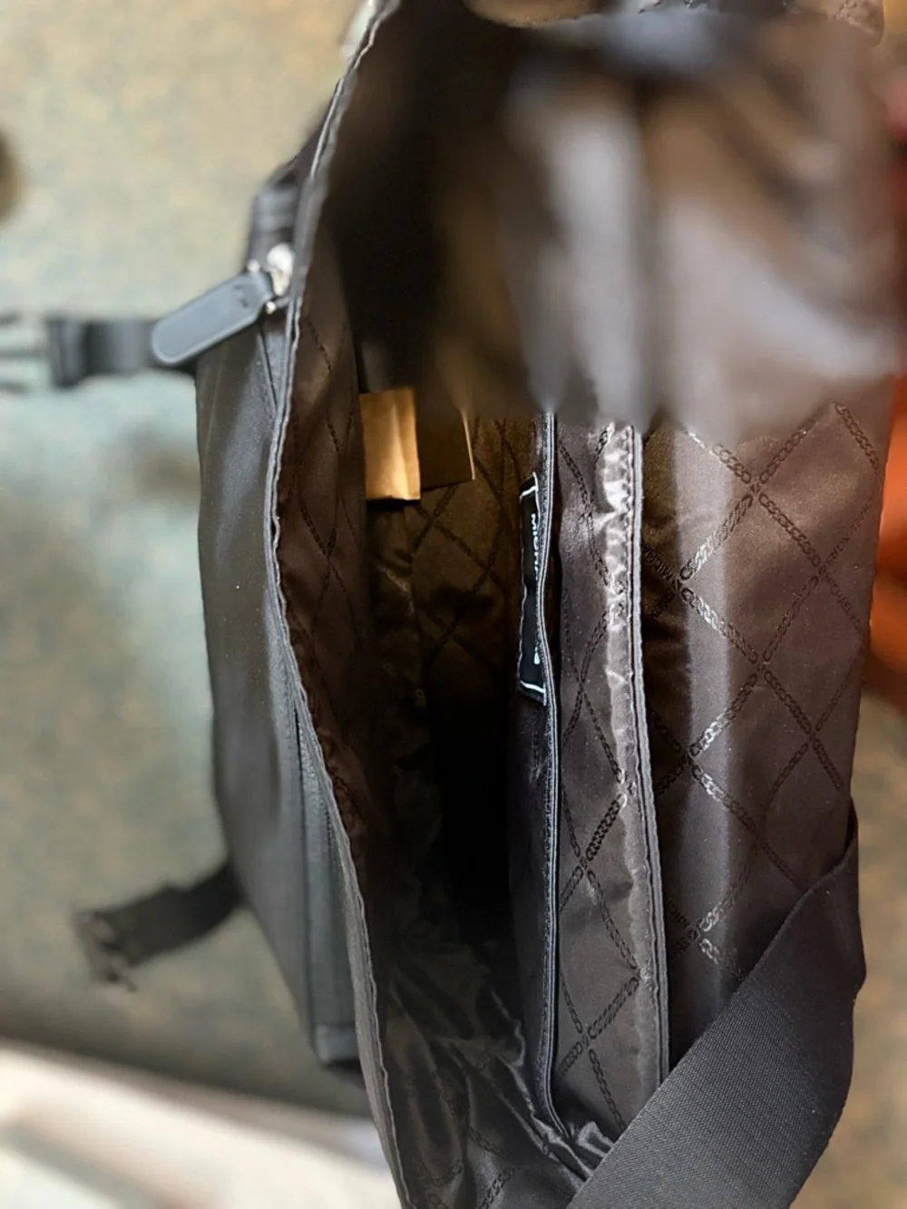 Michael Kors Black Malone Cargo Messenger Bag with Silver Hardware